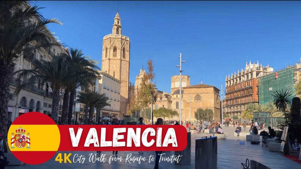 On foot from Russafa to Trinitat / Walking in Valencia [4K]