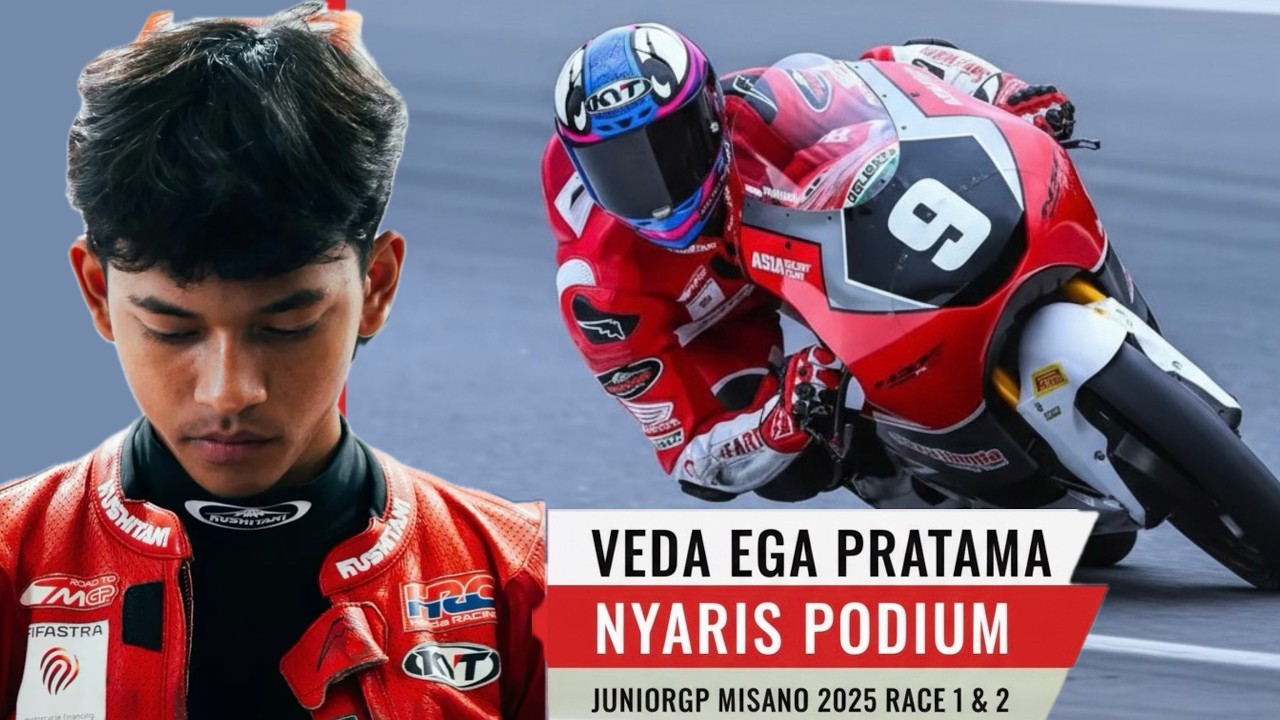 Drama JuniorGP Misano 2025: Veda Ega Pratama Nyaris Podium!