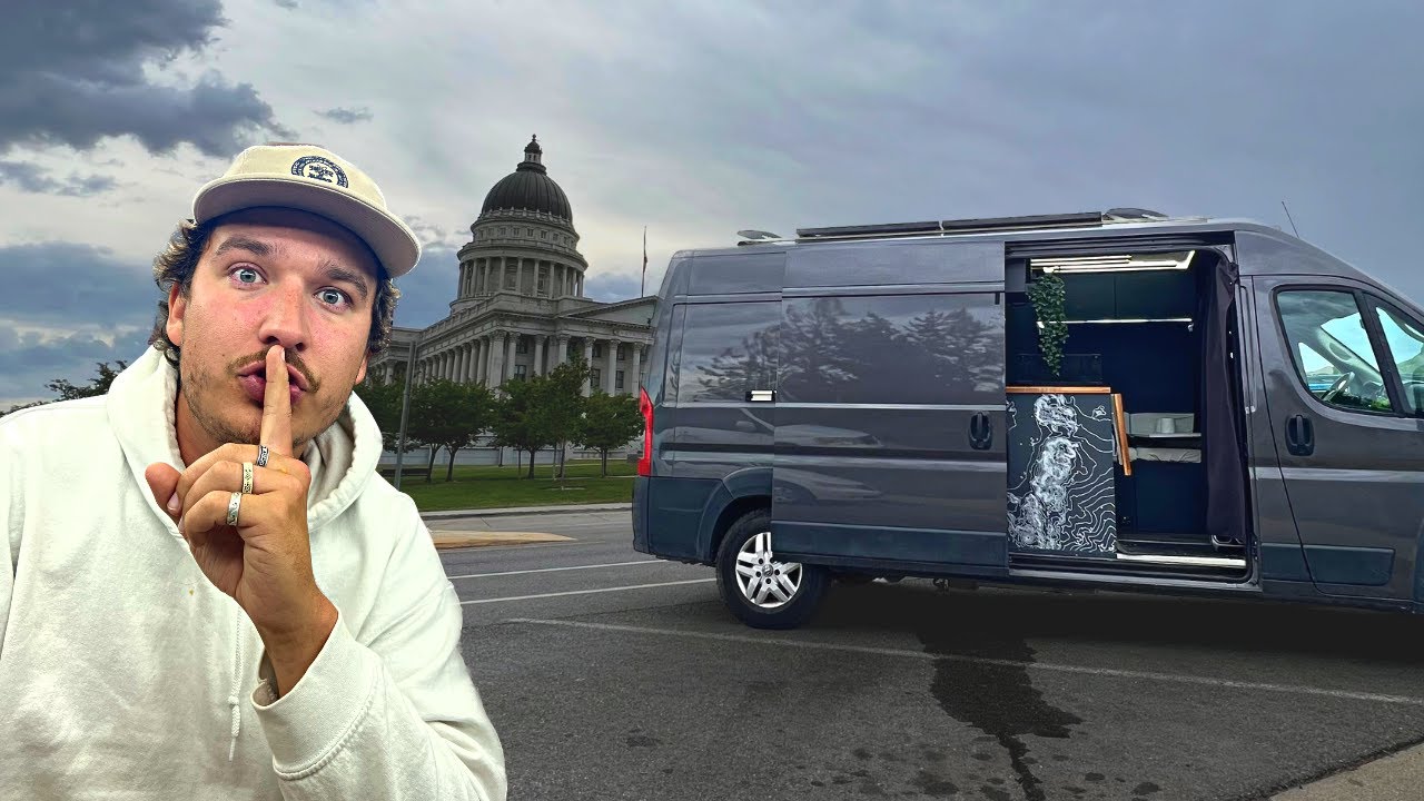 Van Stealth Camping On Capitol Hill, Utah | Cooking Mormon Food