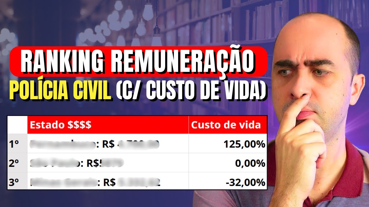 Melhores remunerações da Policia Civil 2025 (considerando o custo de vida)