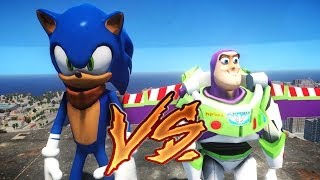 SONIC THE HEDGEHOG VS BUZZ LIGHTYEAR TOY STORY EPIC BATTLE