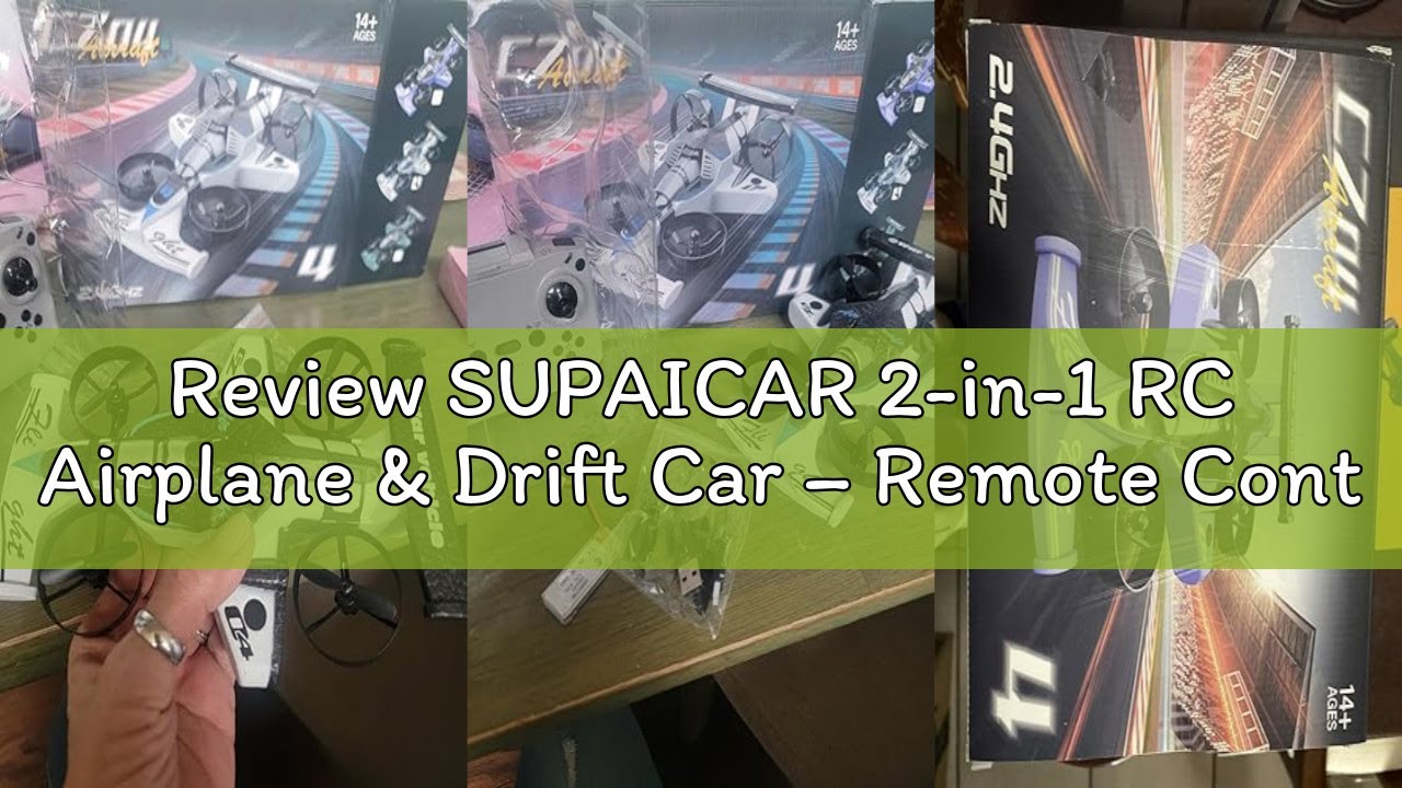 Review SUPAICAR 2-in-1 RC Airplane & Drift Car – Remote Control Drone Glider with One-Key Takeoff, 3