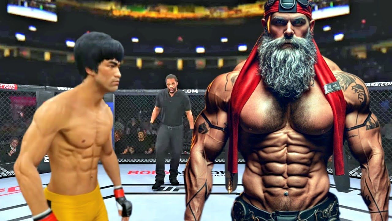 PS5 Pro| Bruce Lee vs. Errant Jock Fighter (EA Sports UFC 4)