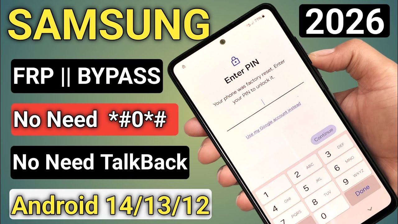 All Samsung Frp Bypass 2026 Android 14/13 || No Need *#0*# - No Need Tool - No Need TalkBack