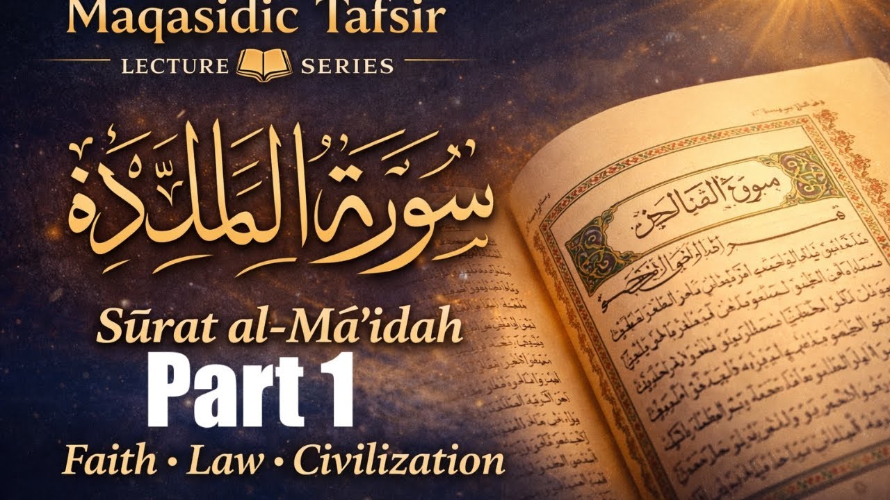 Maqasidic Tafsir of Surat Al-Maidah Part (1) | Dr. Karim AbuZaid