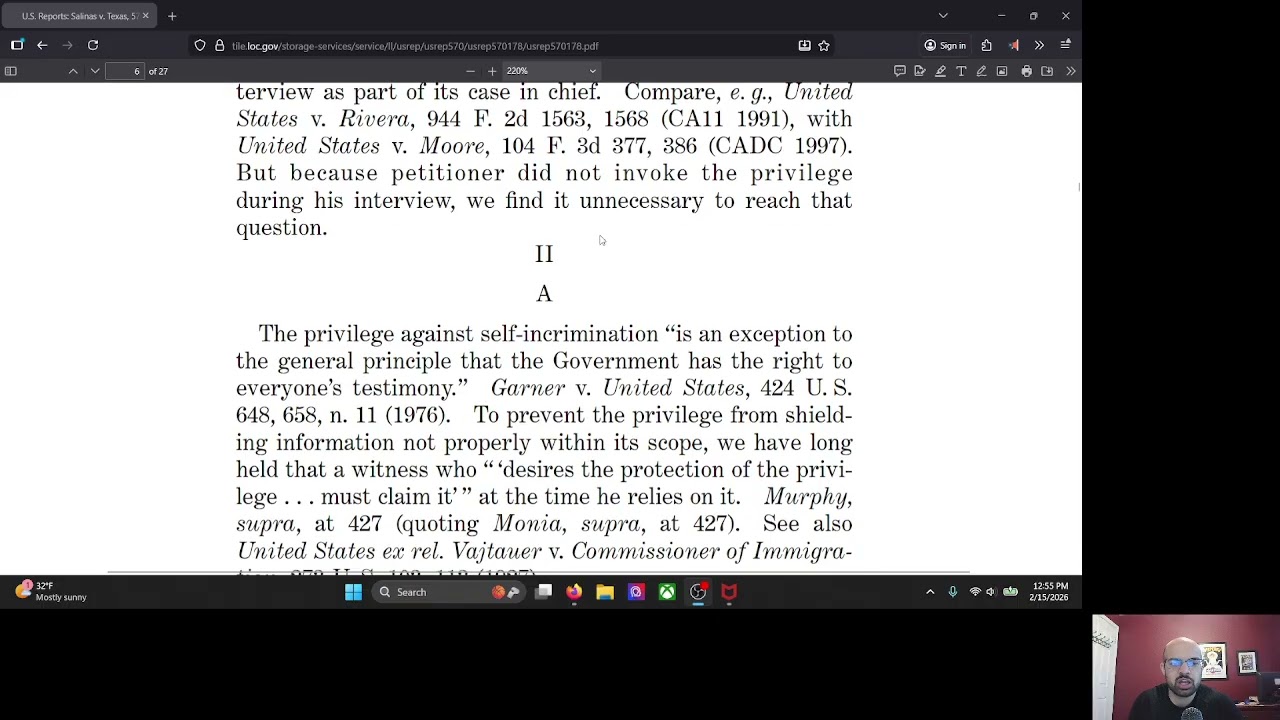 Silence is Evidence? | Salinas v. Texas (2013)