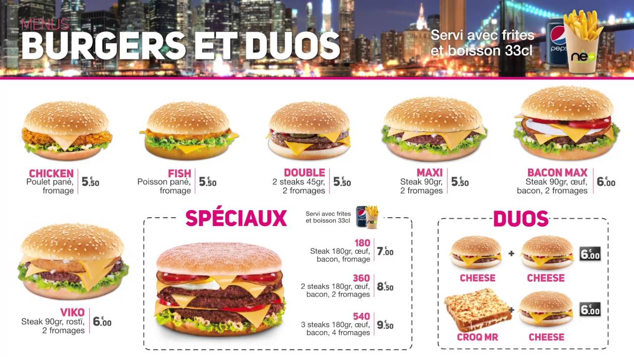 Menu Board dynamique 