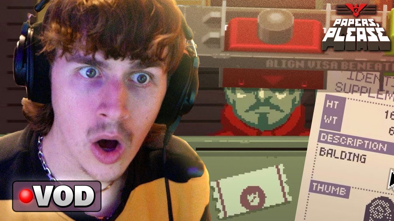 Kryoz performs poorly in Papers Please and gets embarassed