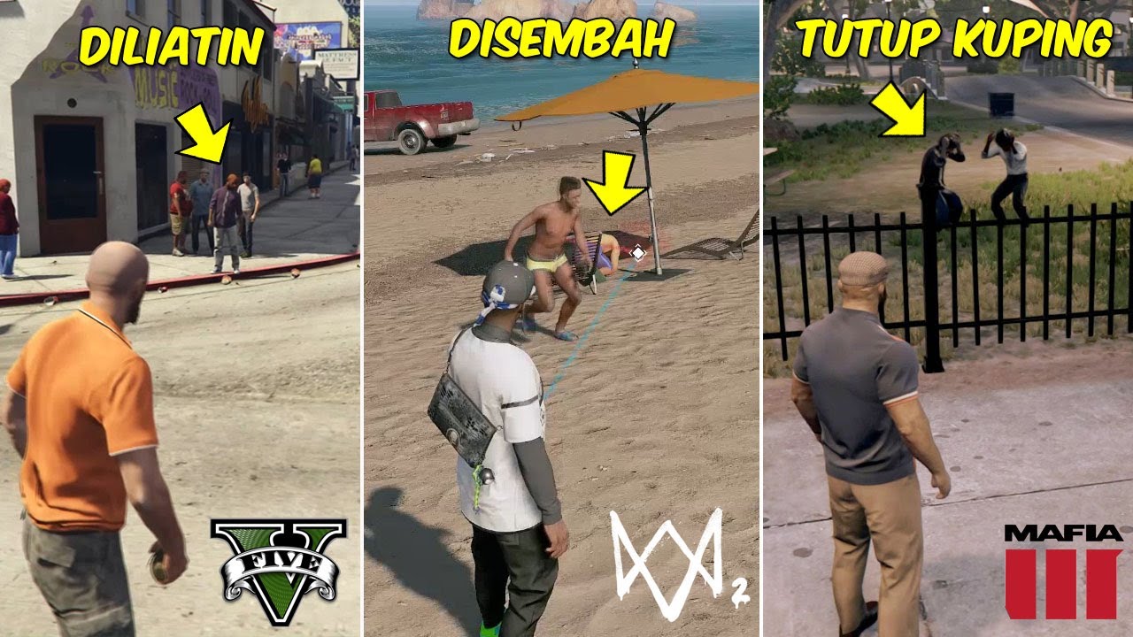 LEMPAR GRANAT KE NPC PADA 8 GAME OPENWORLD, BAGAIMANA REAKSINYA ?