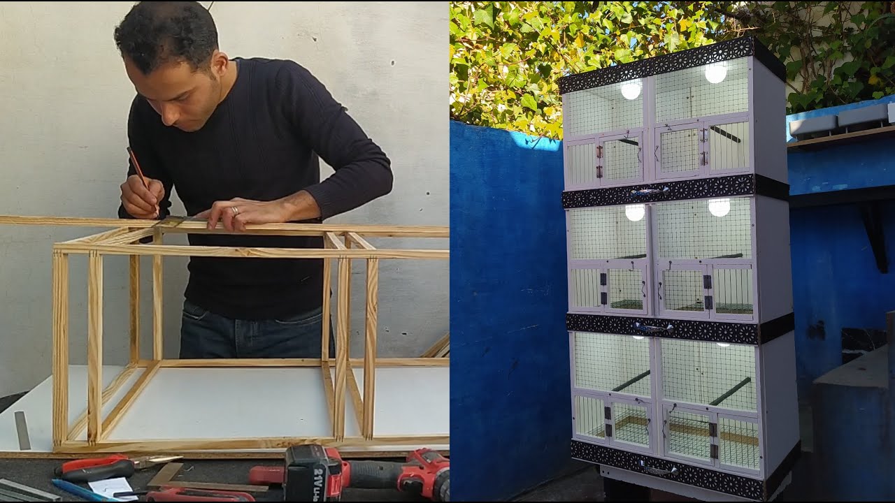 كيف تصنع قفص لطيور بشكل محترف | How to make a bird cage professionally #للبادجي_عشق