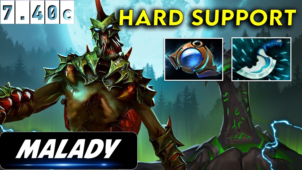 Malady Undying Hard Support - Dota 2 Patch 7.40c Pro Gameplay