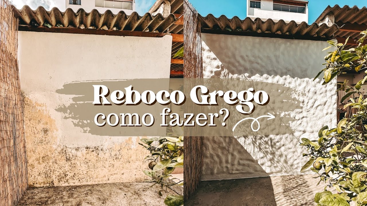 Como Fazer Reboco Grego | Reboco Baiano | Reboco Rústico | passo a passo