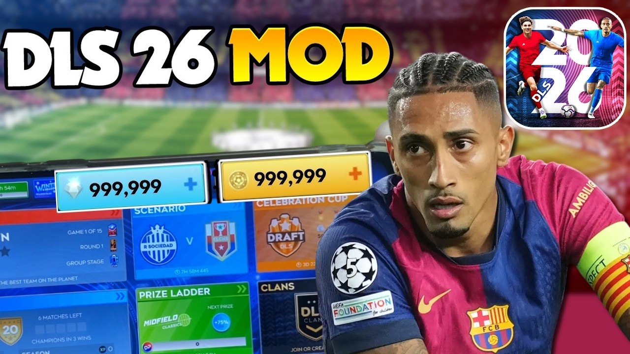 DLS 26 Hack/Mod Apk - How to Get Dream League Soccer 2026 Unlimited Coins and Diamonds iOS, Android