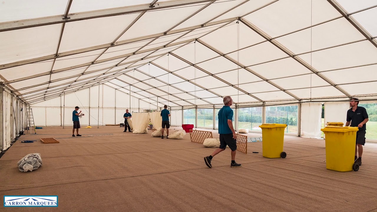 How to erect and dismantle two marquees