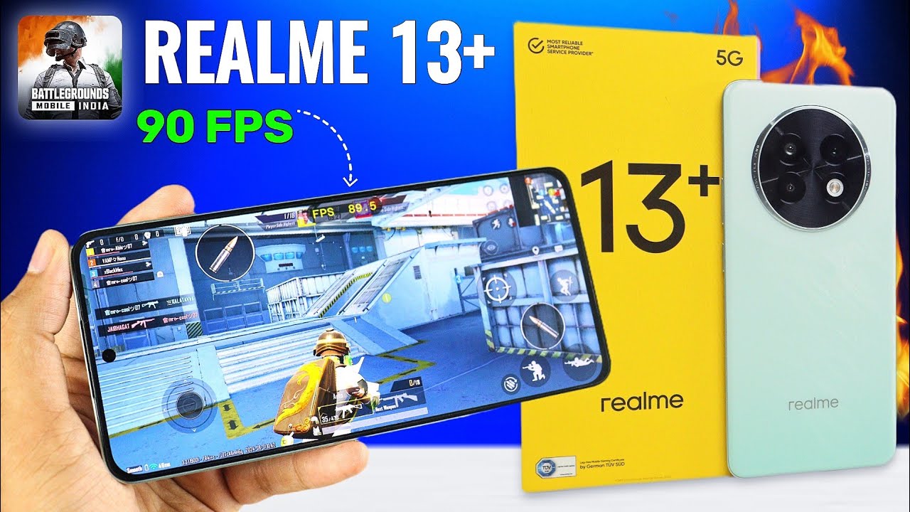 Realme 13 Plus 5G Bgmi Pubg Test | realme 13 plus Bgmi gaming battery test | Bgmi graphics settings