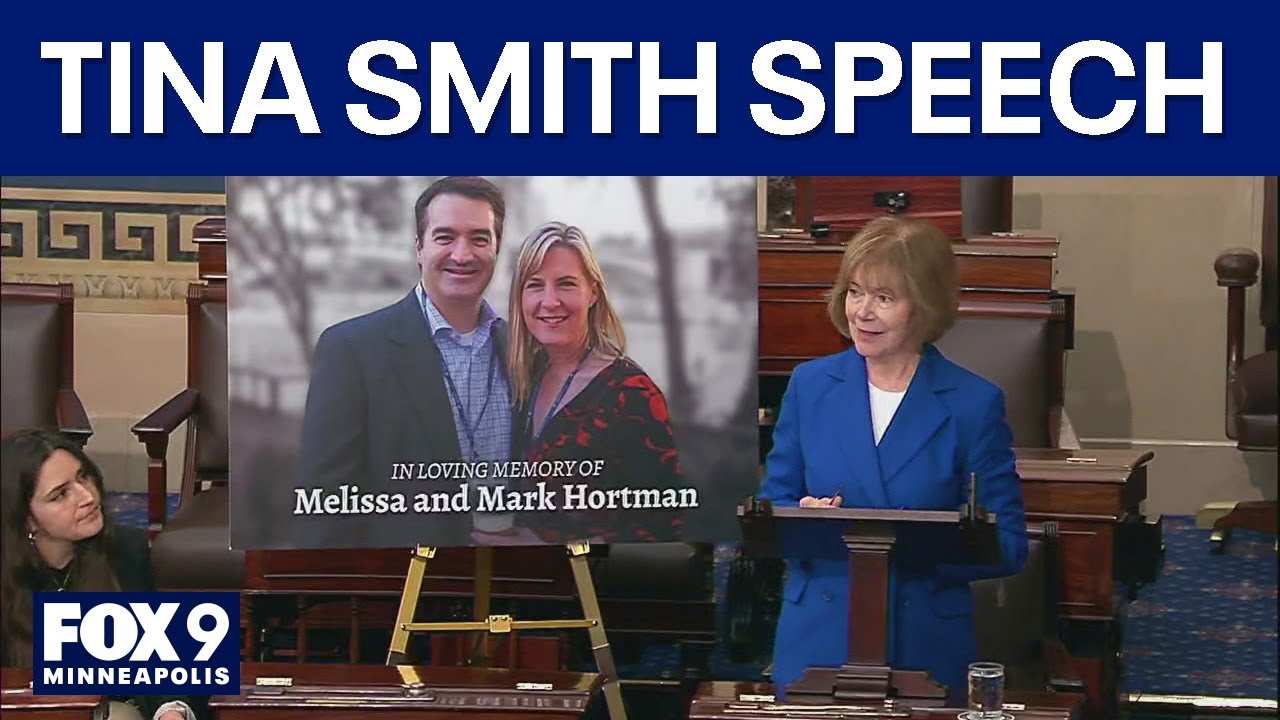 U.S. Senator Tina Smith's speech on Melissa and Mark Hortman [RAW]