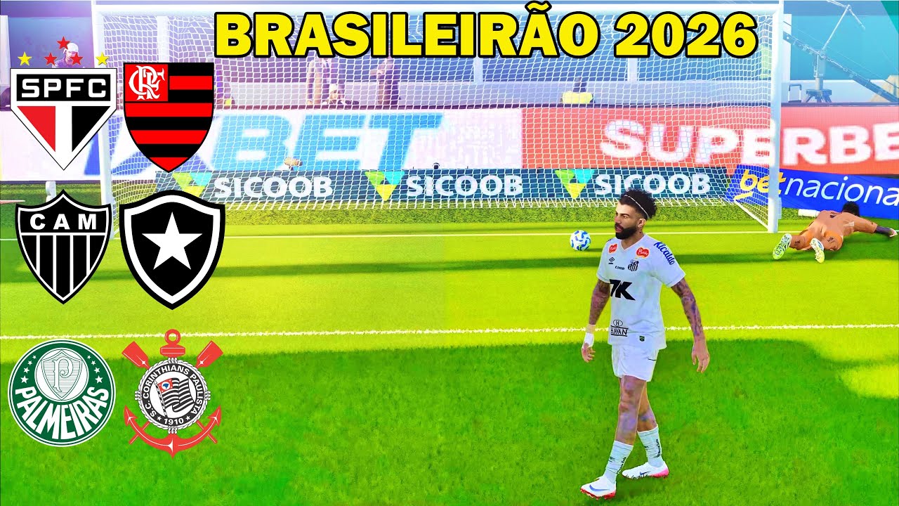 BRASILEIRÃO 2026 DE PONTOS CORRIDOS NOS PÊNALTIS!!! TERCEIRA RODADA PES 26