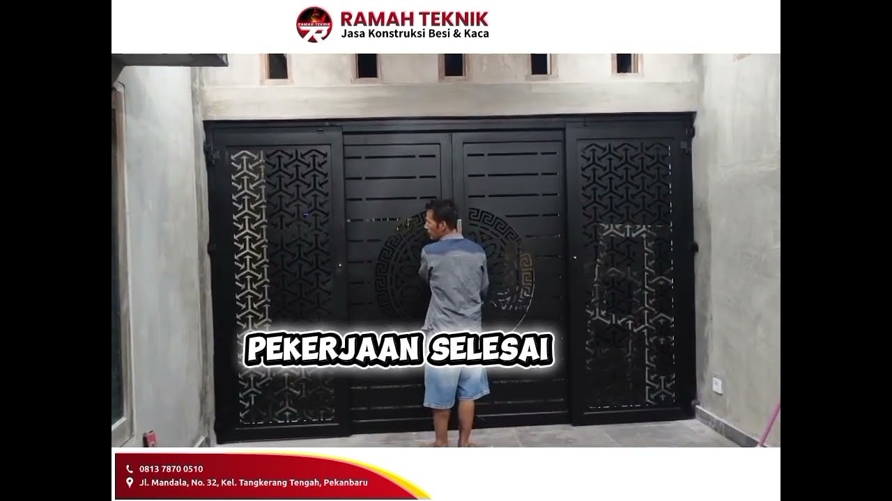 Pintu Garasi Swing Double Sliding, Hp/Wa 0813 7870 0510 Hasil Memuaskan 