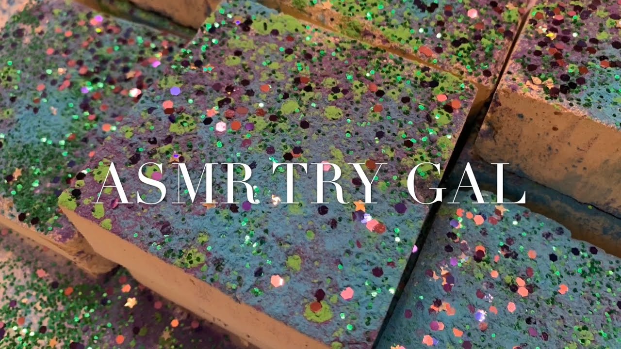 ASMR 10 Block Galaxy Crush | Dusty Reformed Gym Chalk + Mica