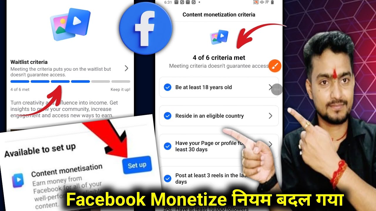 Facebook Content Monetization criteria | Content monetization new creteria 10k followers