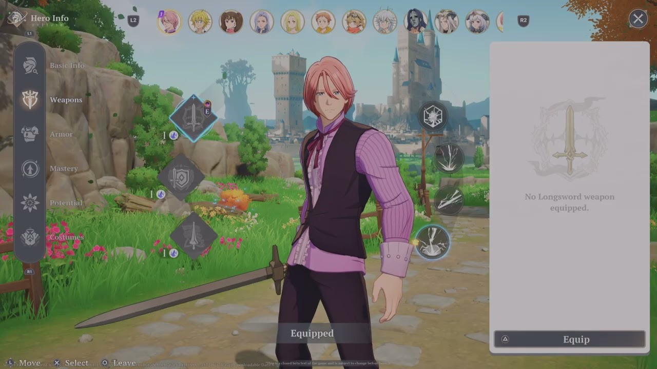 (Beta Test) The Seven Deadly Sins: Origin Gilthunder Showcase Longsword