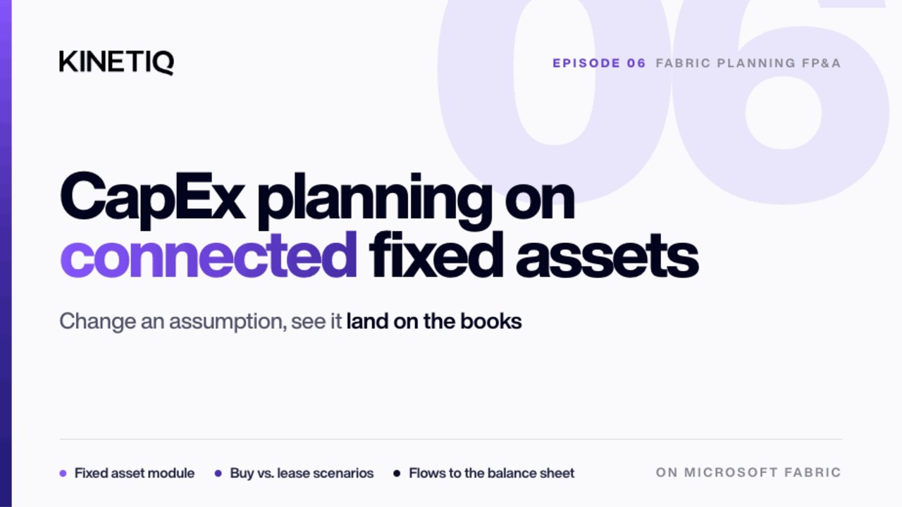 06. Fabric Planning FP&A &mdash; Планирование капитальных затрат (CapEx) с использованием интегрированн...