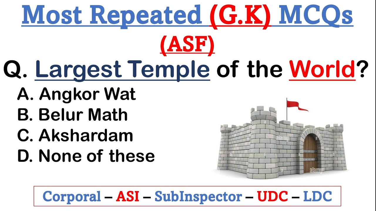 Most Repeated ASF General Knowledge MCQs | asf important past papers questions | asf corporals mcqs