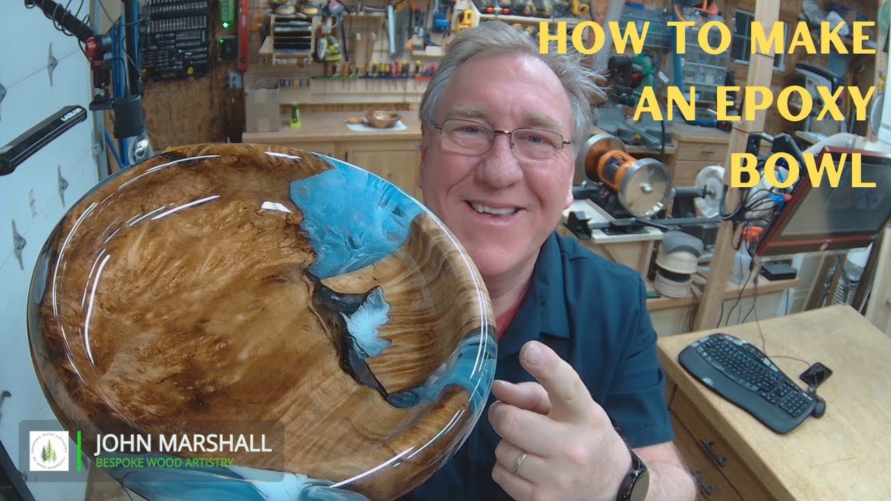 Woodturning - How to make an epoxy bowl with a mirror finish.