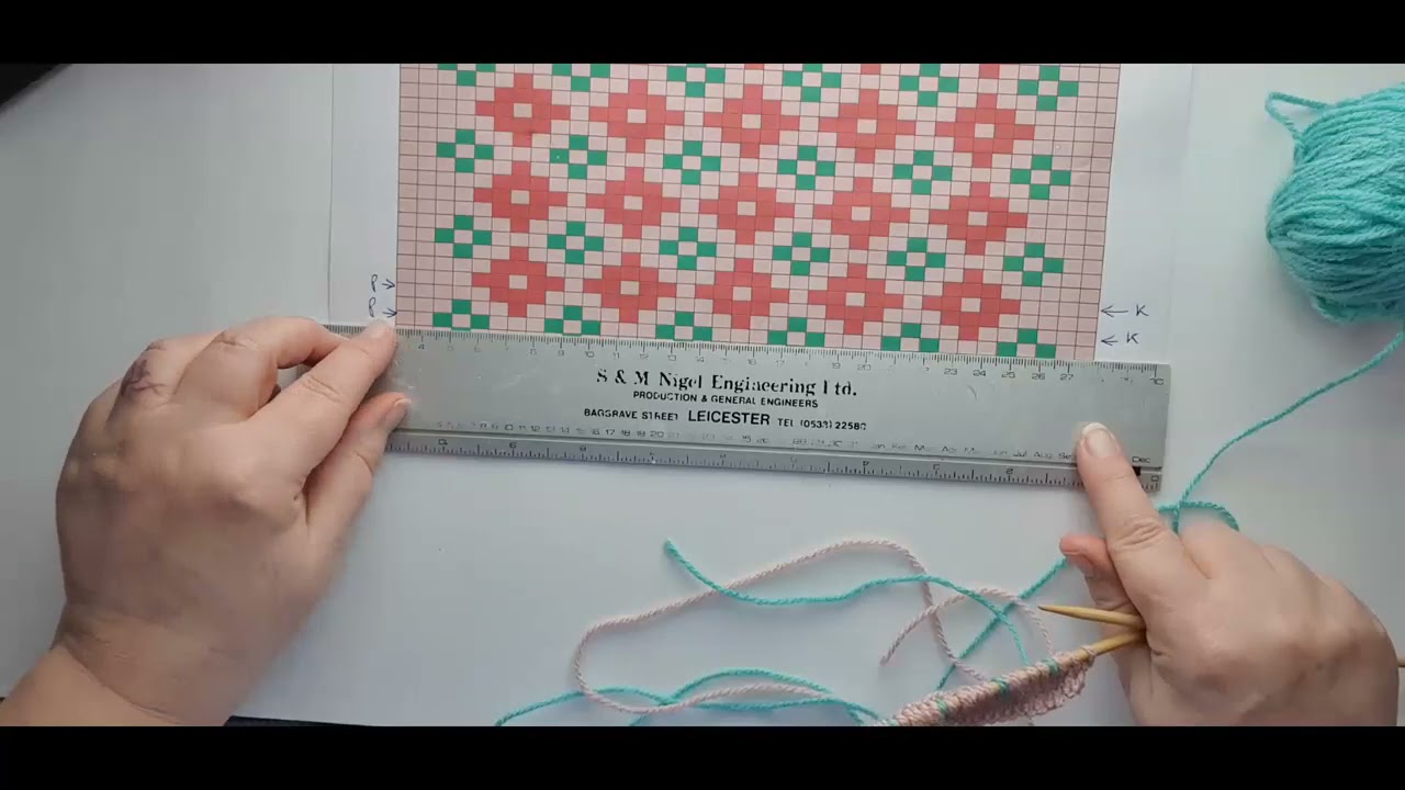 How To Work A Fair Isle Chart When Knitting Flat On Two Needles