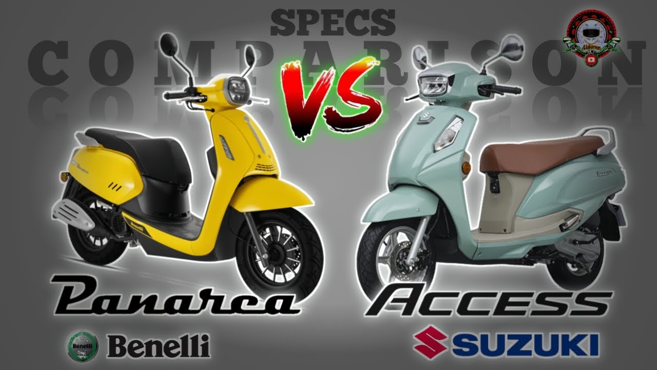 BENELLI PANAREA 125 vs SUZUKI ACCESS 125 SPECS COMPARISON