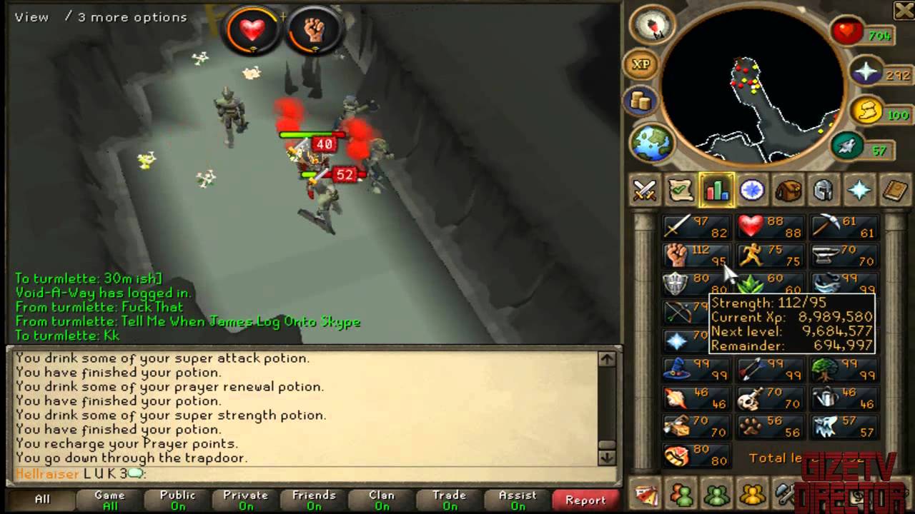 Runescape - Gameplay/commentary -- L U K 3 -- the Push for 99 strength