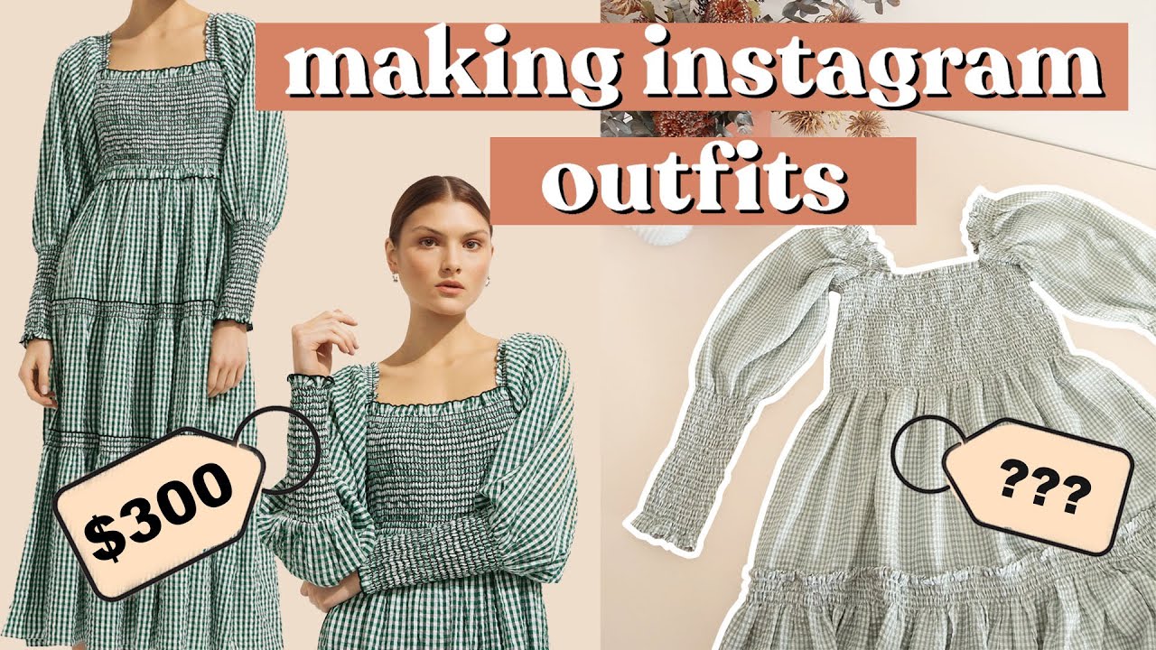 Is This Dress Worth $300?? DIY Shirred-Sleeve Dress | Making Outfits From Instagram