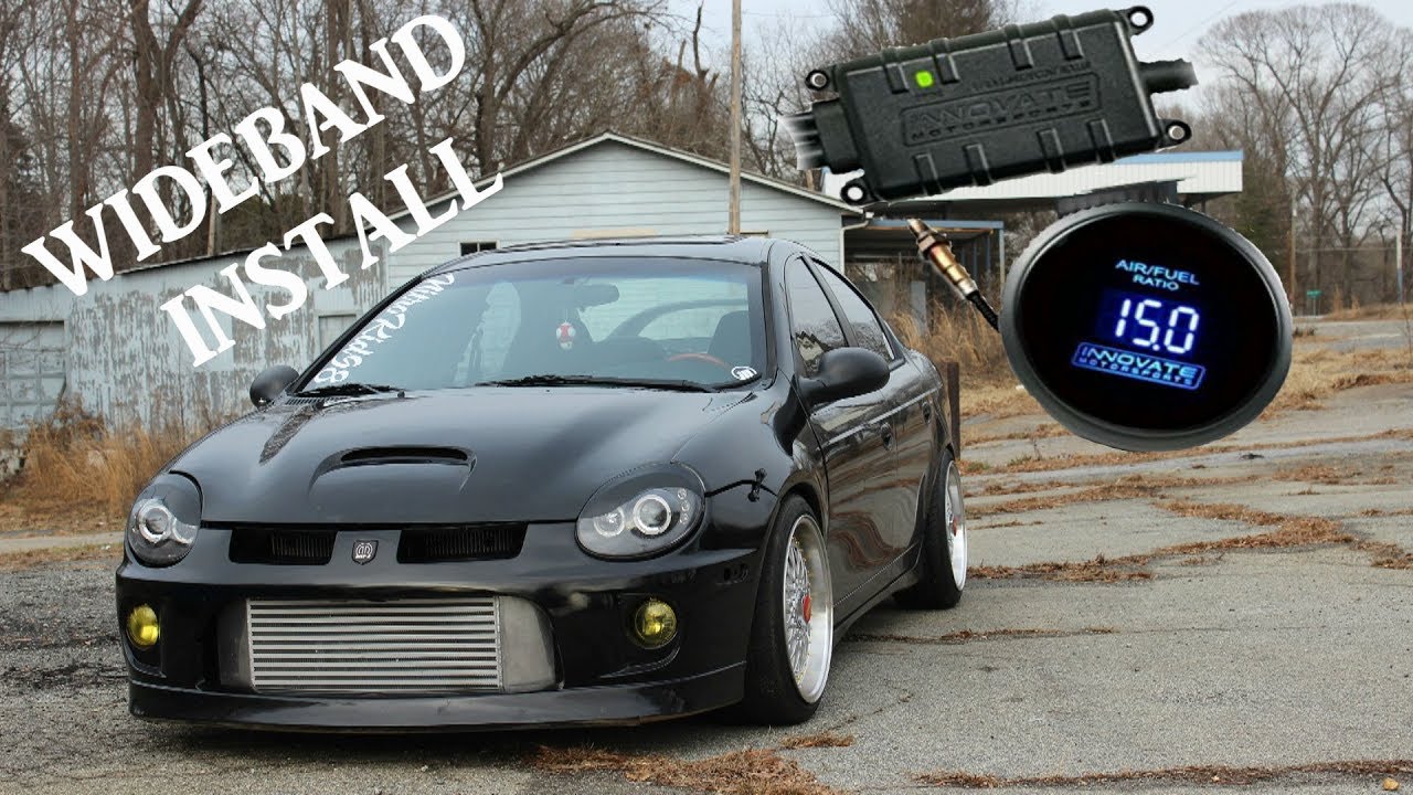 SRT4 innovate lc2 wideband install plus other gauges