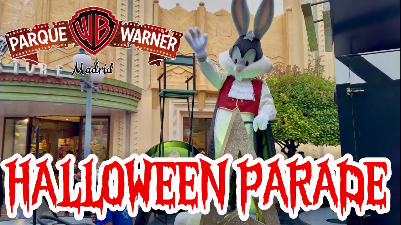[4K] DESFILE HALLOWEEN PARQUE WARNER MADRID 2024 - SUPER STARS HALLOWEEN PARADE