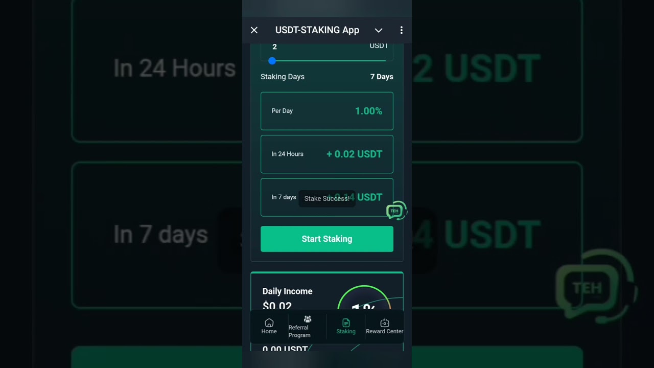 USDT-STAKING App, (Full Guide) with withdrawal proof