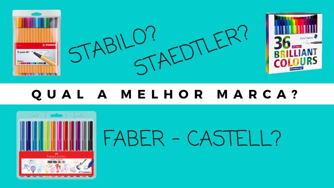 QUAL A MELHOR CANETA? Stabilo, Staedtler ou Faber Castell?