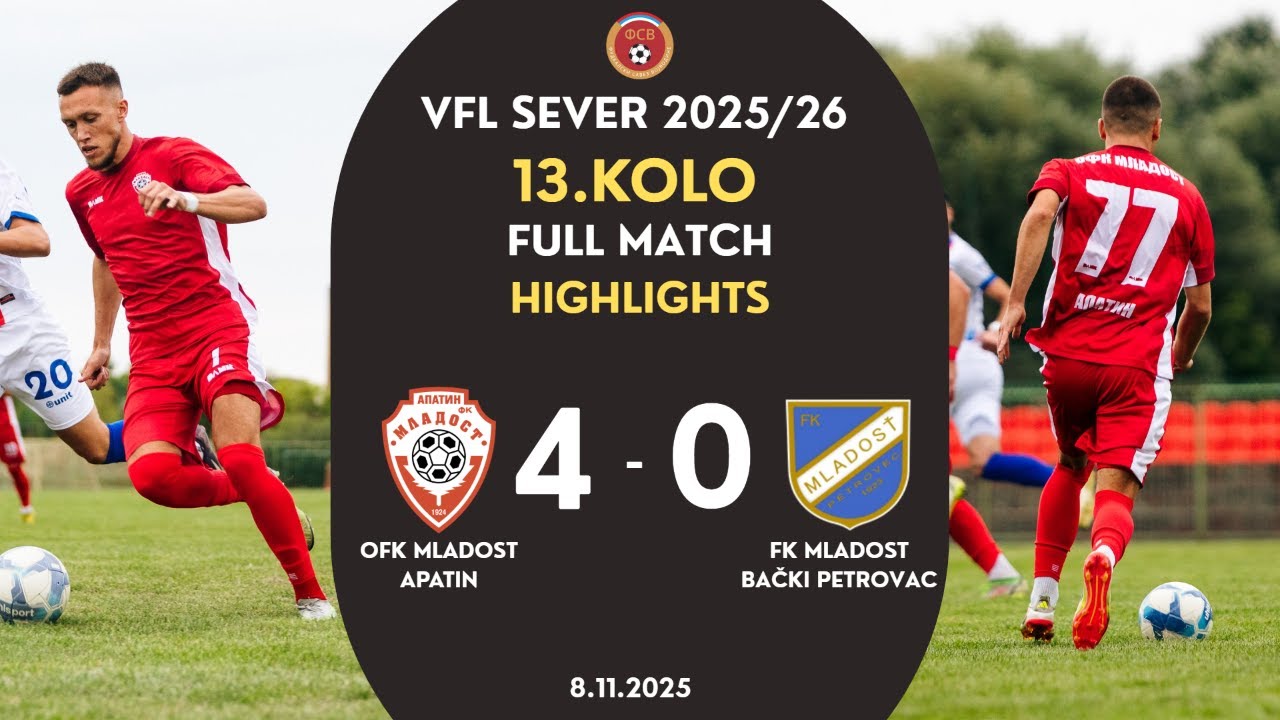 OFK Mladost Apatin - FK Bački Petrovac 13.Kolo VFL SEVER 25/26 Highlights