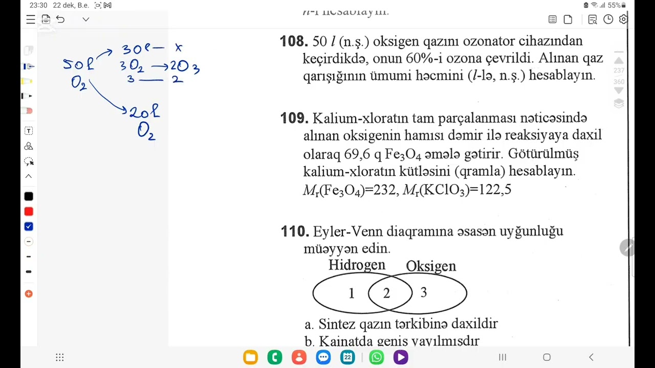 Test tolusu I hissə səhifə 238 sual 105-115