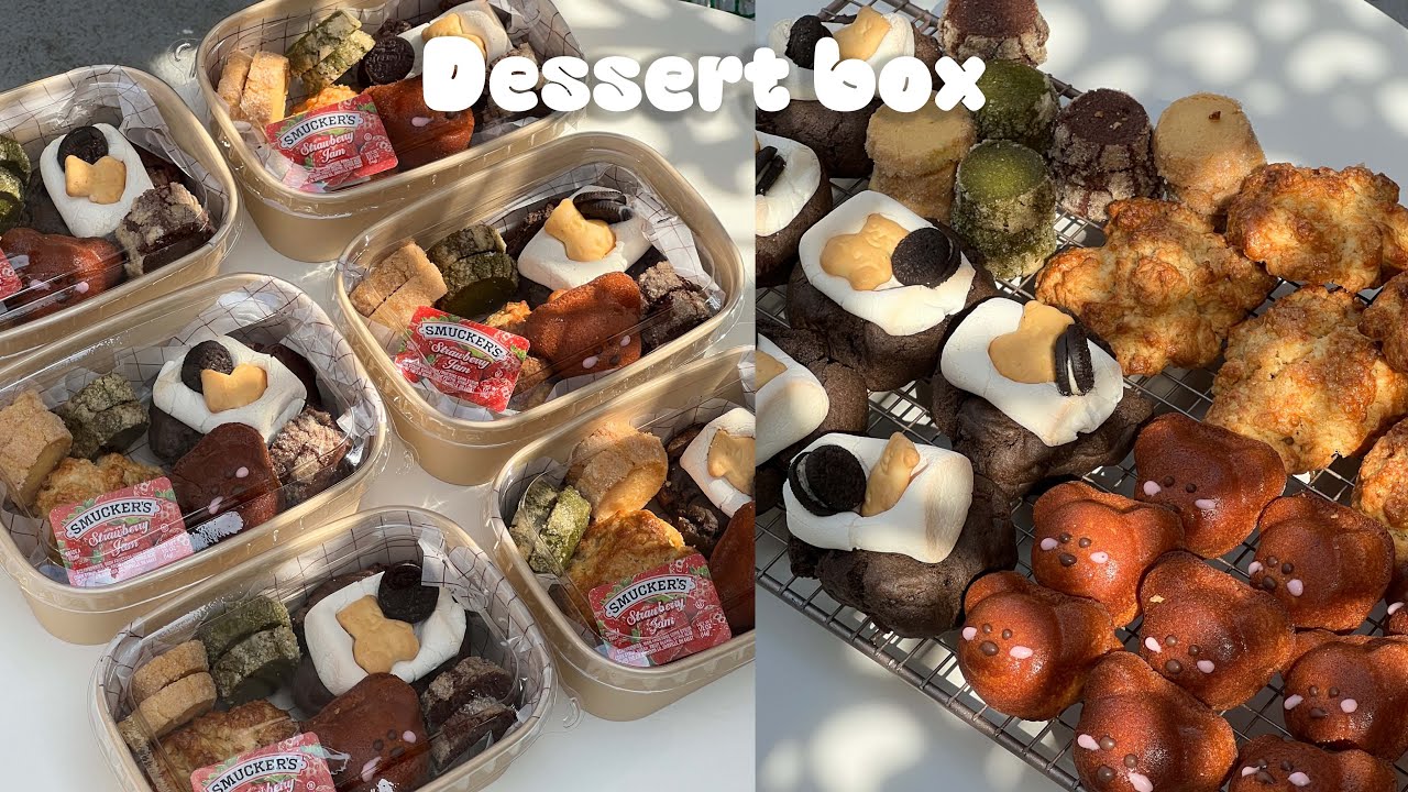 🎁다시 돌아온 선물용 디저트박스 하루종일 만드는 브이로그 (비주얼천재), 디저트 대량생산하기_베이킹브이로그, 디저트브이로그, baking vlog, dessert vlog