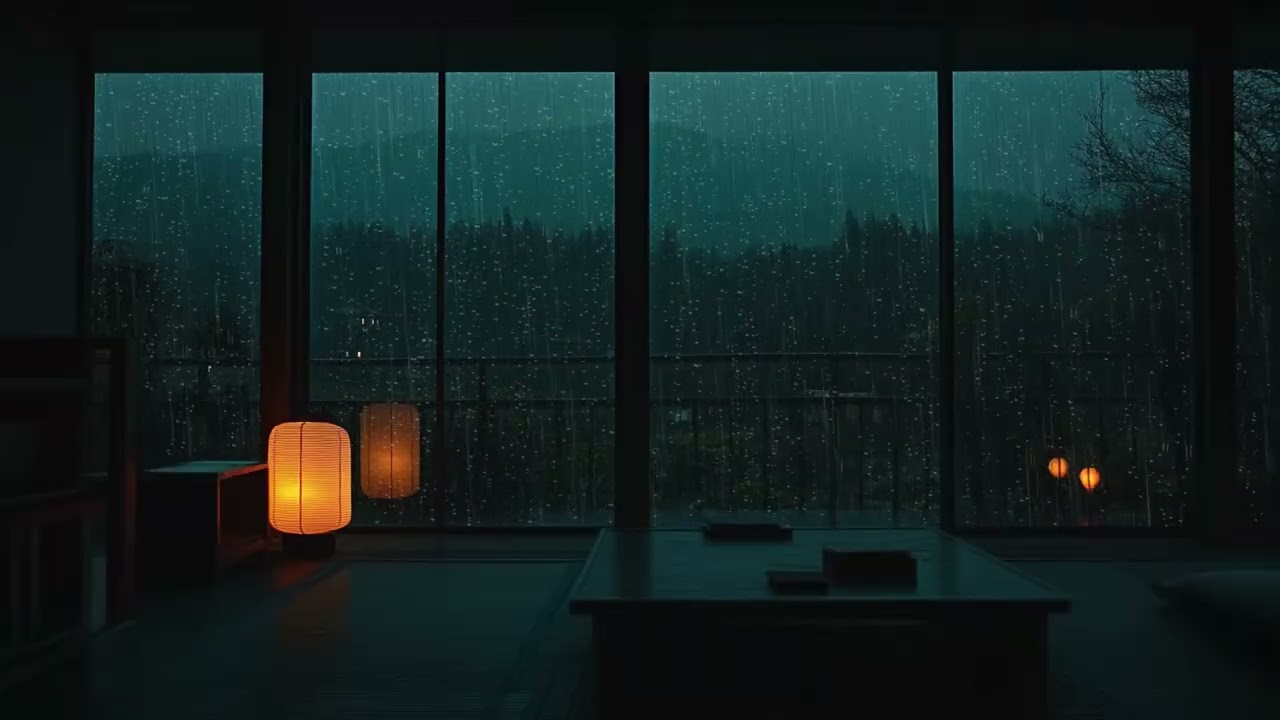 Night Rain Sounds in the Deep Mountains 🌧 (No Ads) | Dark Bedroom Stillness for Deep Sleep