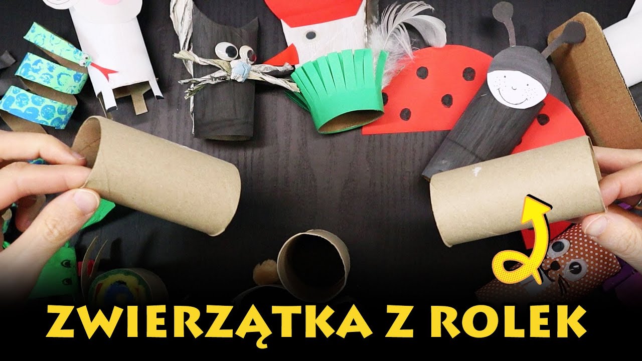 Zwierzątka z rolek po papierze toaletowym - pomysły na prace plastyczne