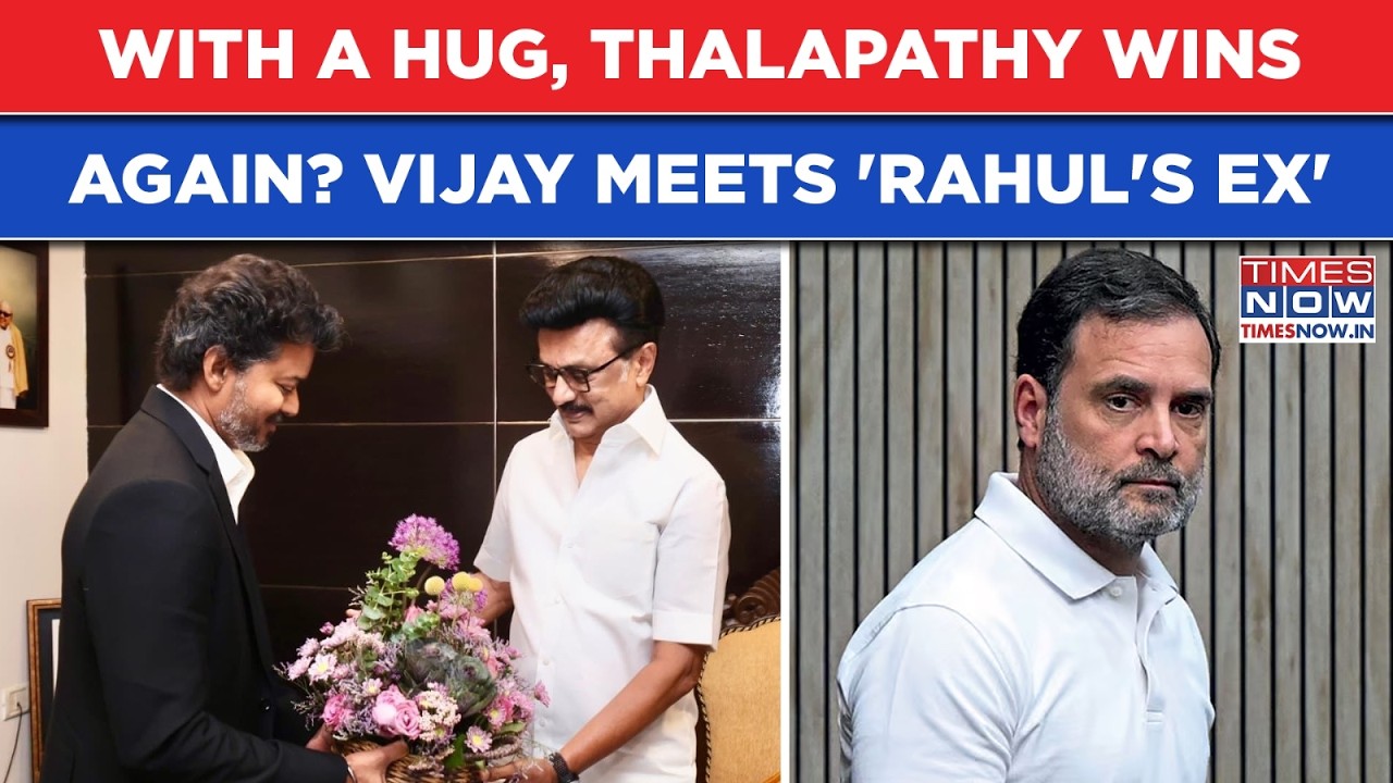 CM Vijay Hugs Stalin: Thalapathy Meets Congress' Ex Ally DMK, Scores In Tamil Nadu Politics? Watch