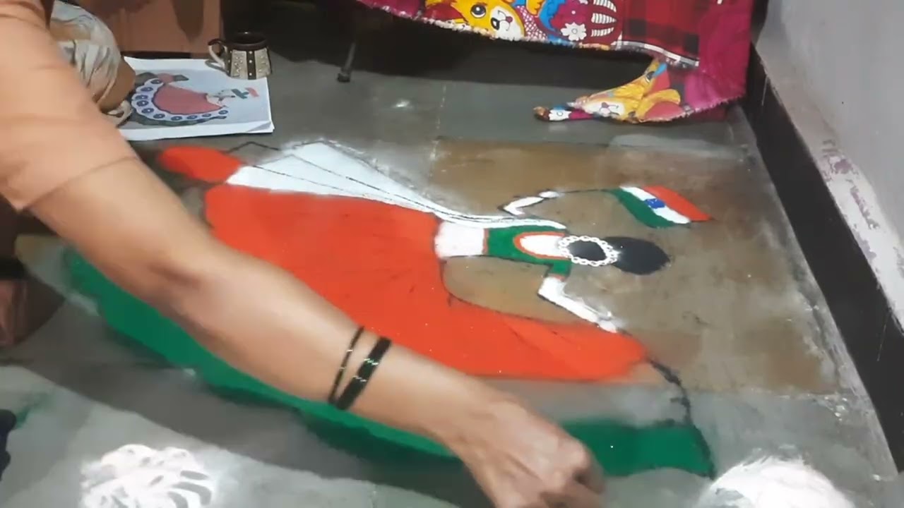 26 जानेवारी प्रजासत्ताक दिन रंगोली #rangoli #rangolidesigns #rangoliart 