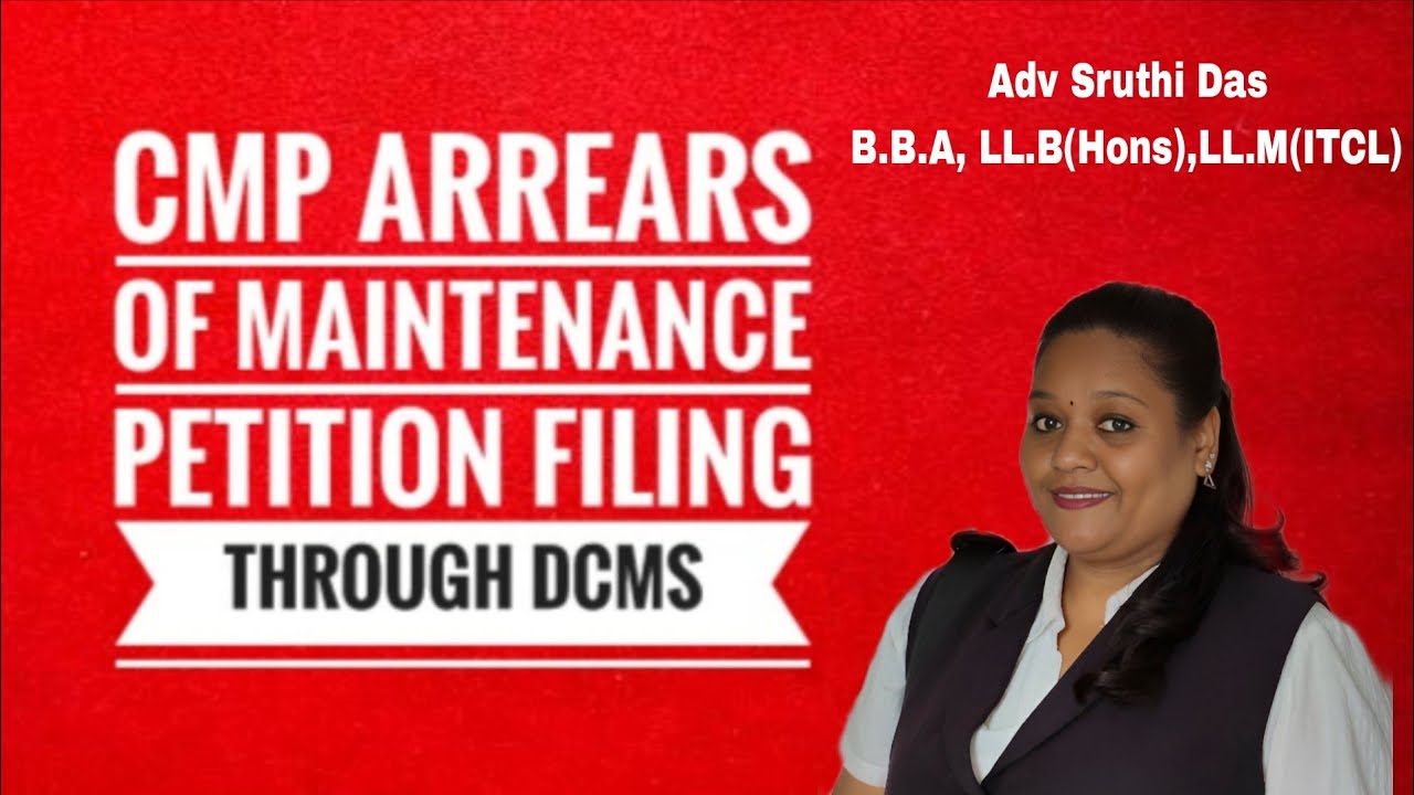 How to File CMP Arrears of Maintenance Petition through DCMS portal