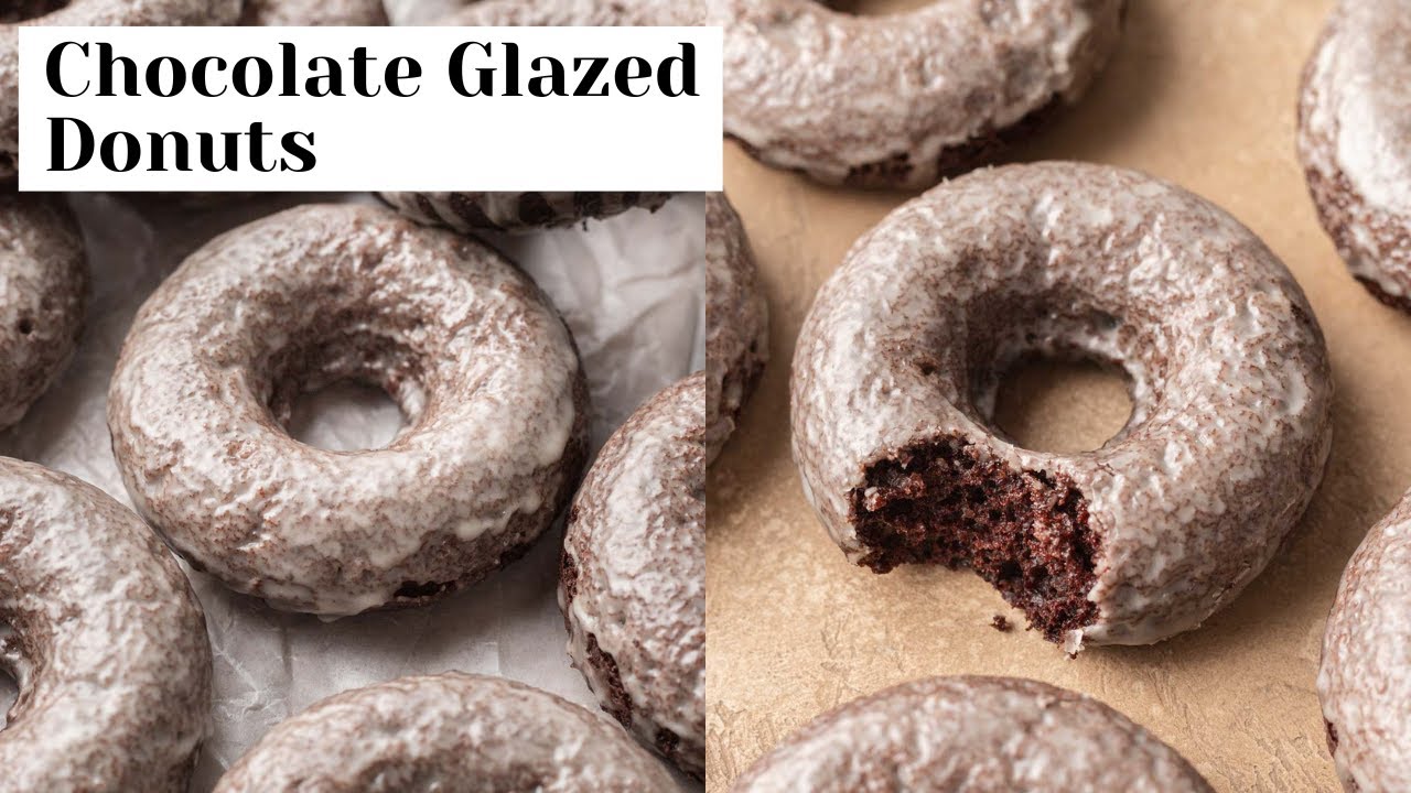 Chocolate Glazed Donuts (Baked, Not Fried!)