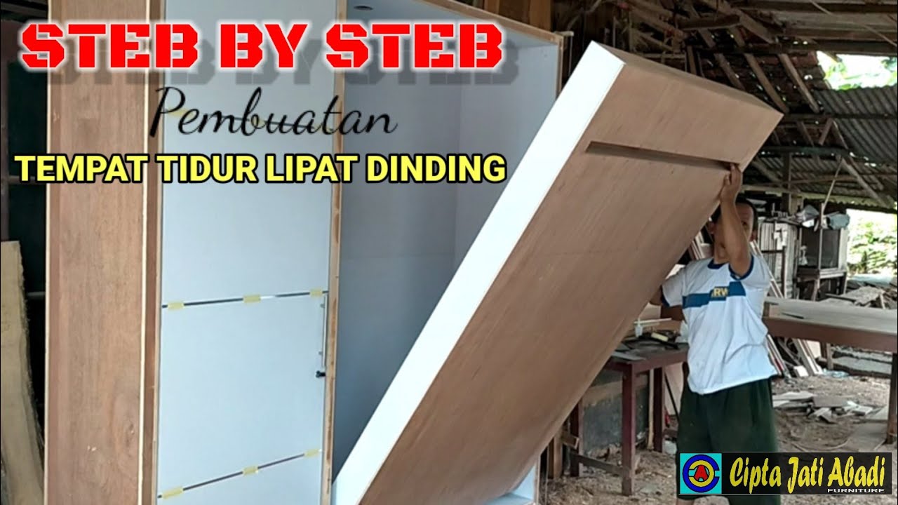 STEP BY STEP 🔴 Pembuatan tempat tidur lipat dinding | murphy bed - wall bed