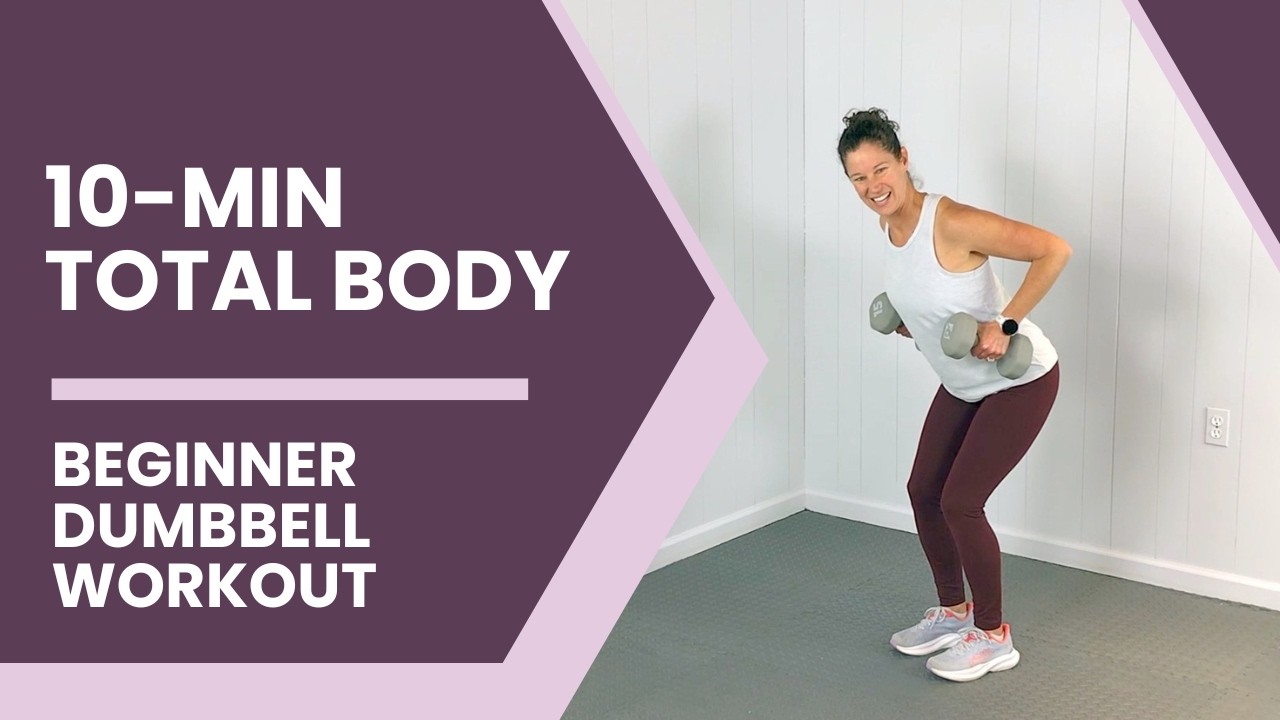 Total Body Strength with Dumbbells | 10-Minute At-Home Workout | Beginner-Friendly