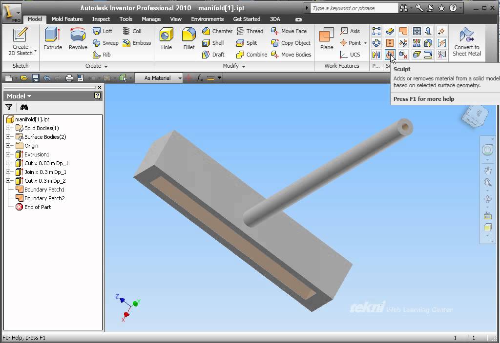 Find Internal Volume of an Inventor Part with Open Face