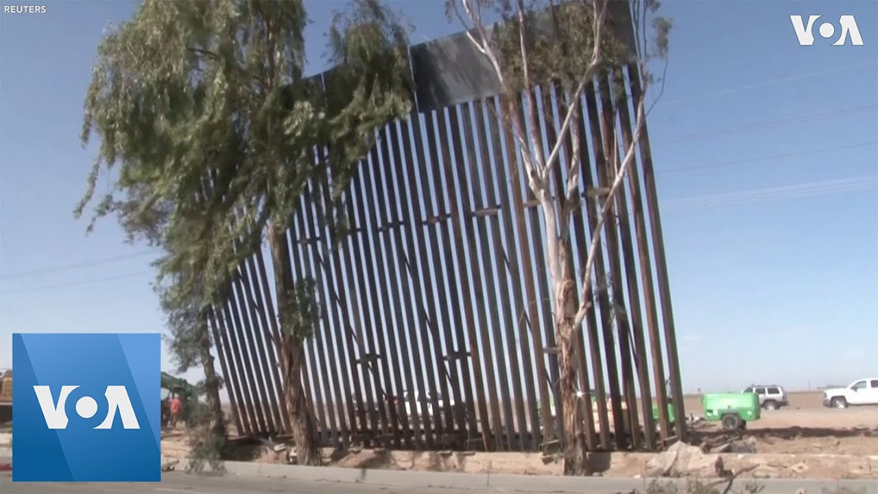 US Border Wall Section Falls Due to High Winds