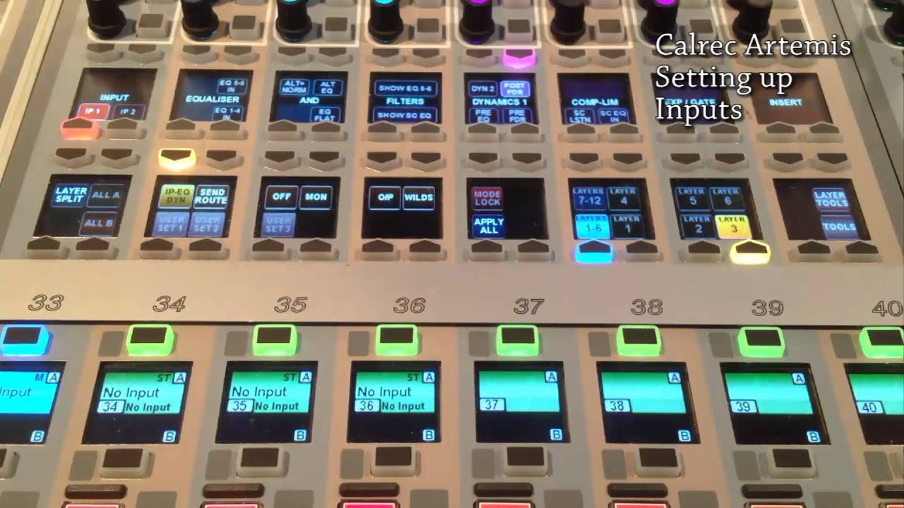Calrec Artemis V 1.10b Setting up Inputs